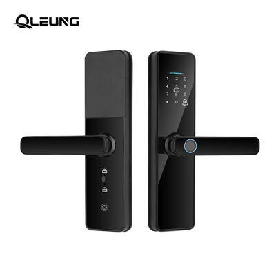 Qleung S811 Smart Door Lock with Semiconductor Live Fingerprint Reader, Multiple Unlock Methods, and Aluminium Alloy + Tempered Glass Construction