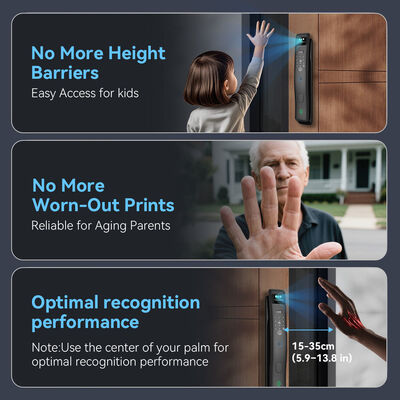 Automatic Fingerprint 3D Face Recognition Door Lock Palmprint LCD Display Tuya Active Video Calling WiFi Access Control Digital Door Lock