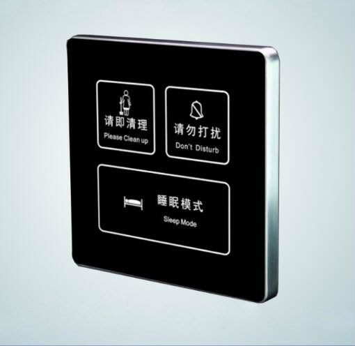 Hotel Smart Touch Switch with 5 Years Warranty Customizable Color and Crystal Tempered Glass Panel Room Number Door Plate