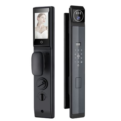 Cerradura de puerta de intercomunicador de video de aleación de aluminio 3D de reconocimiento facial Cerradura de puerta