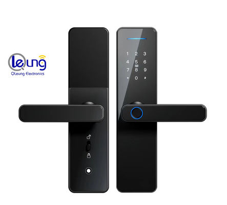 Cerradura de puerta Tuya de vidrio templado con huella digital S811 Contraseña Cerradura inteligente