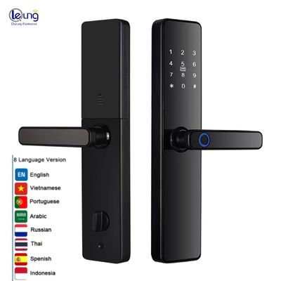 Cerradura de puertas de casa inteligente de aleación de zinc S819 Cerradura de puertas de huellas dactilares 8 Idiomas Tuya Cerradura de puertas Wifi TTlock