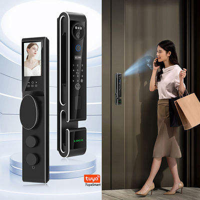 Cerradura de puerta inteligente 3D S666 con intercomunicador