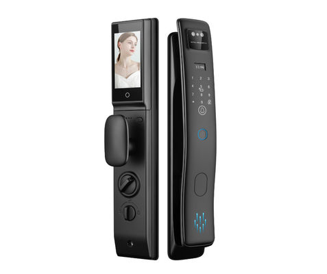 Qleung S958max con Cerradura 3D Face ID Tuya Wifi inteligente Video llamadas Identificación de huellas dactilares Tarjeta clave código de cerradura de puerta inteligente