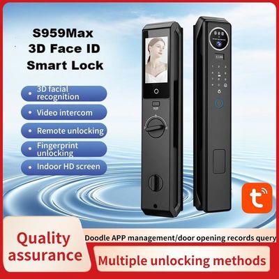Bloqueo inteligente con cámara de identificación facial Cerradura huella digital biométrica Tuya Wifi Video llamada