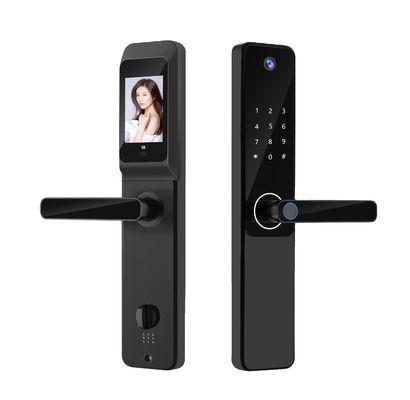 S802Pro HD Camera Inteligente Tuya Biométrica de huellas dactilares IC Card Key Cerradura de puertas inteligentes con conectividad WiFi