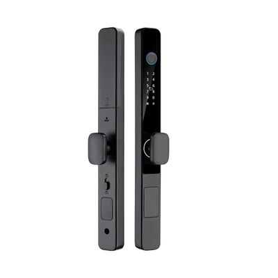Qleung S608 impermeable TTlock Tuya llave inteligente cerraduras digitales huellas dactilares aluminio eléctrico puerta corredera de vidrio