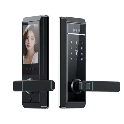 Qleung S810max Nuevo diseño Tuya Cerradura de puerta Cara Palma Huella dactilar Contraseña Tarjeta Llave Desbloqueo Tuya Control remoto Smart Home Cerradura de puerta